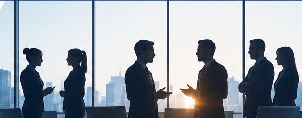 Professionals meeting in a boardroom